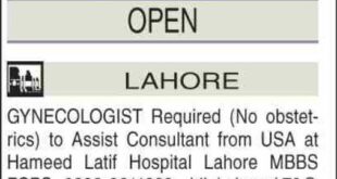 Hameed Latif Hospital Lahore Jobs